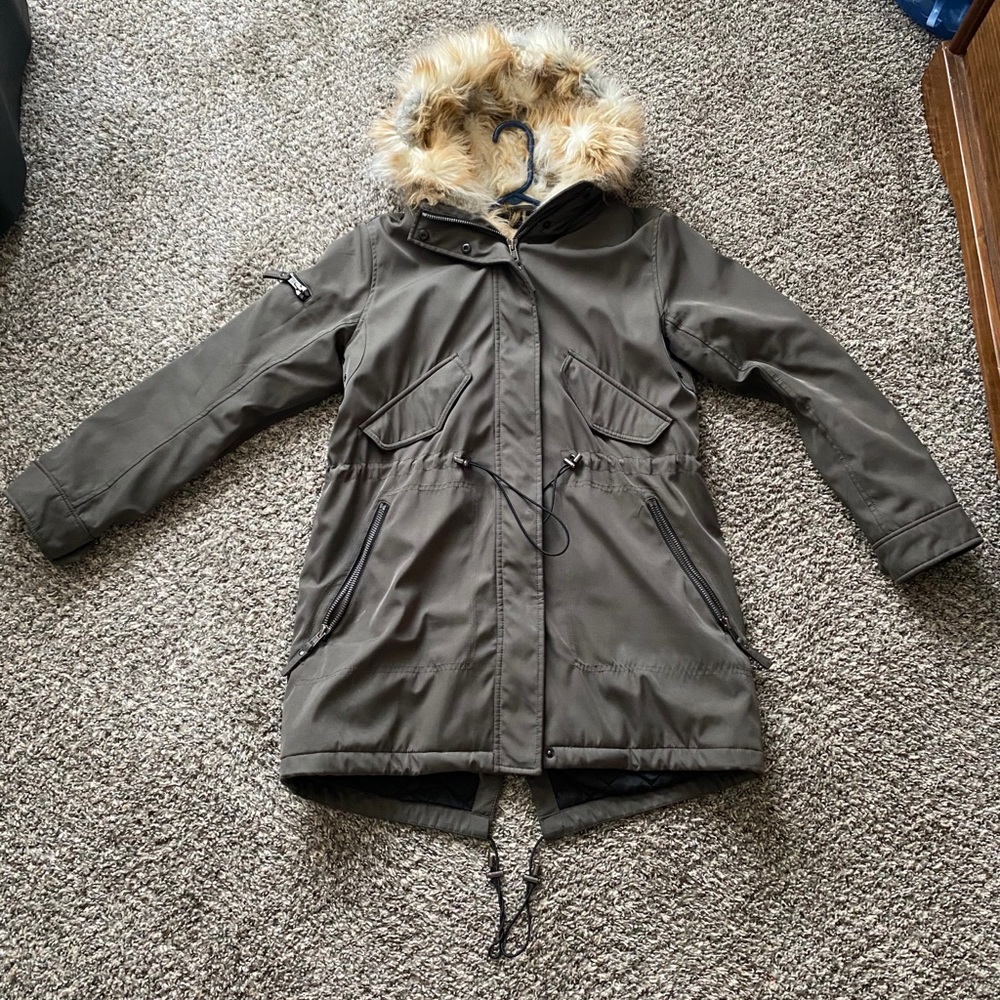 Faux Fur Winter Parka Jacket